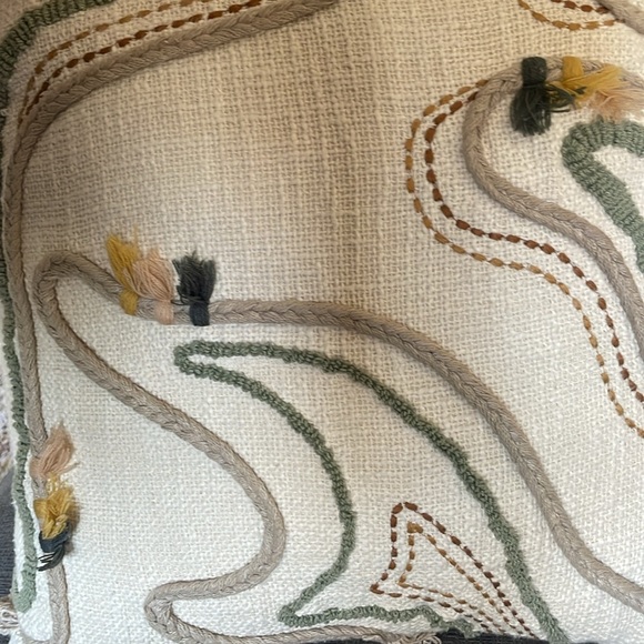 Embroidered Tassel Throw Pillow(s) - Picture 5 of 7